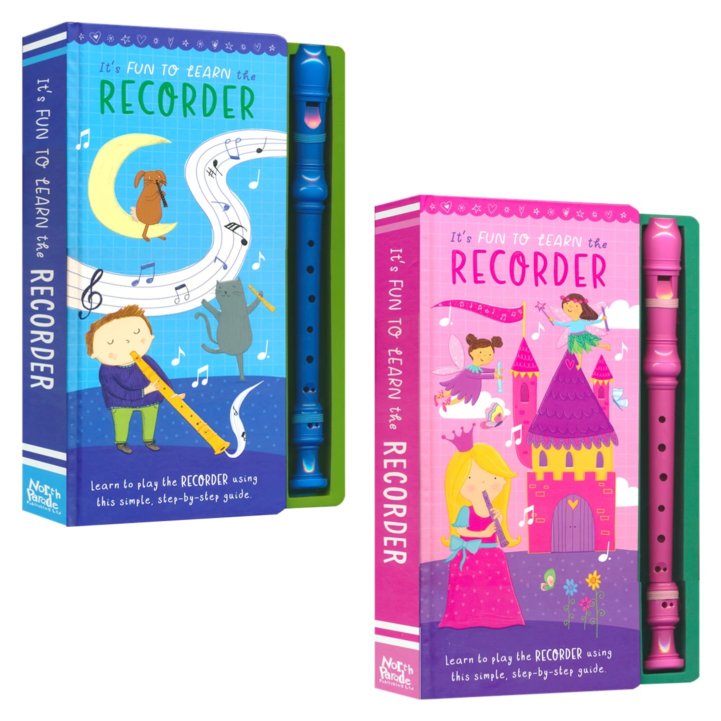 It's Fun to Learn the Recorder 竖笛启蒙书 蓝色&粉色版 少儿音乐艺术启蒙 基础音符演奏指法完整乐曲练习 英文原版进口儿童图书