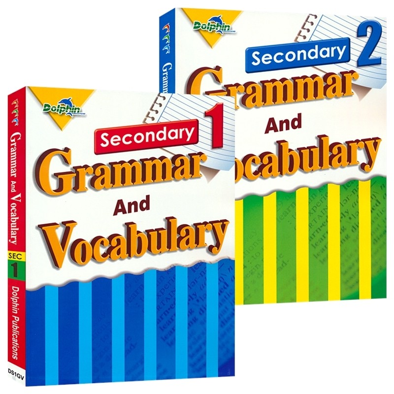 Dolphin Secondary Grammar And Vocabulary 1-2 新加坡英语 初中语法与词汇练习册 初一初二  2册 初中英语教辅 英文原版进口书