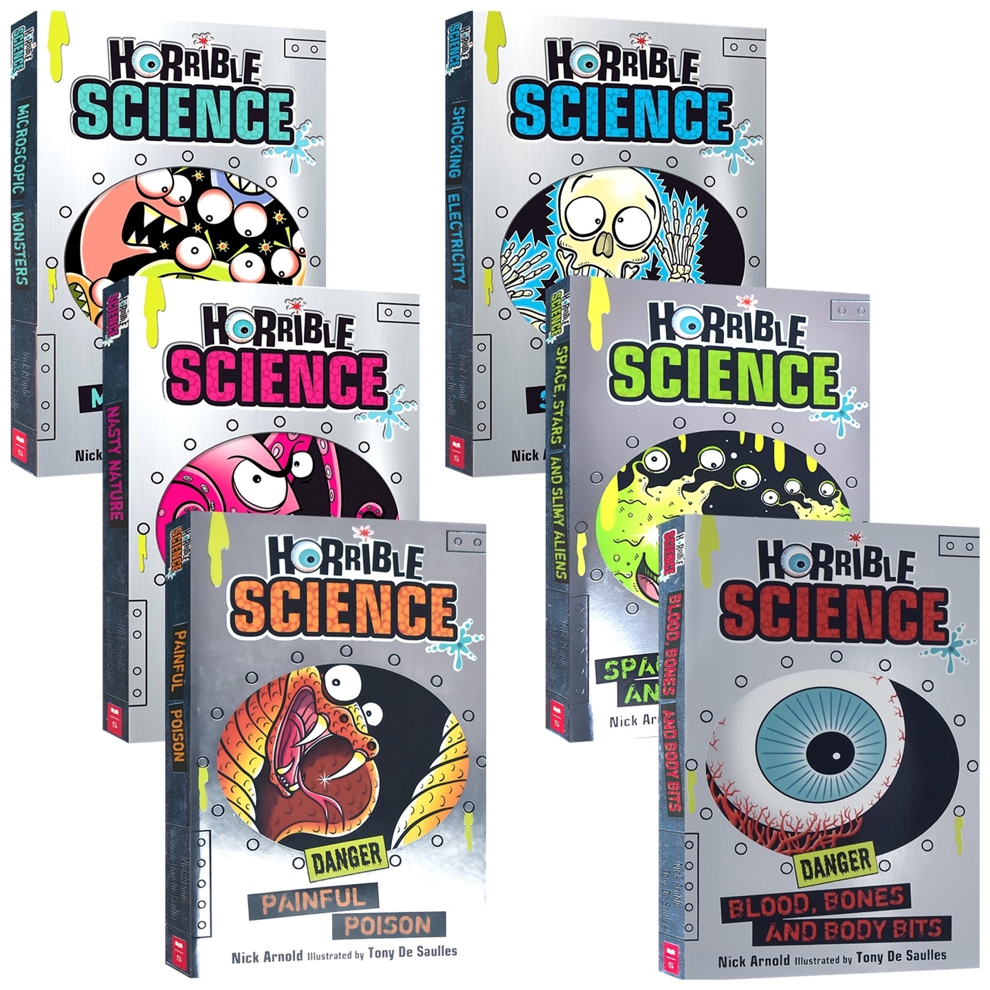 Scholastic Horrible Science 学乐 可怕的科学 6册套装 人体微生物自然毒药电太空 儿童科普百科读物 英文原版进口儿童图书
