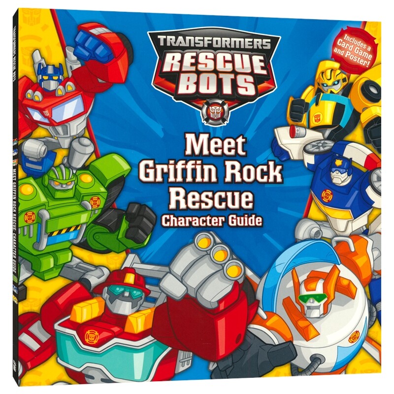 Transformers Rescue Bots Meet Griffin Rock Rescue 变形金刚救援机器人 故事绘本图画书 赠游戏卡片海报 英文原版进口儿童图书