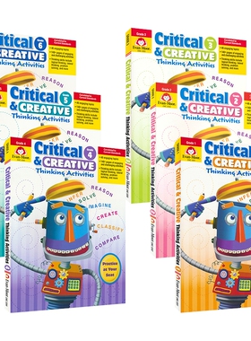 Evan-Moor Critical Creative Thinking Activities 美国加州教辅 批判创造性思维训练 1-6年级 6-12岁 英文原版进口儿童图书