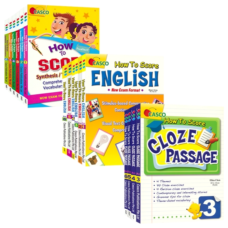 Casco How To Score Synthesis Transformation Cloze Passage PSLE 新加坡英语 句型转换 完形填空 小升初考试 小学1-6 英文原版