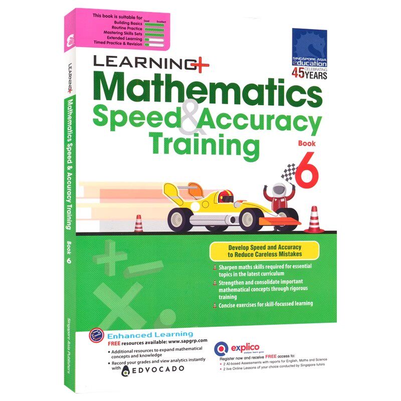 Learning Mathematics Speed & Accuracy Training Book 6 SAP计算速度精度练习 新加坡数学 学习数学 英文原版进口图书