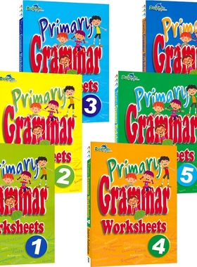 Dolphin  Primary Grammar Worksheet 新加坡英语 小学语法练习册 1-6年级 基础提升 英语语法专项训练  英文原版进口图书