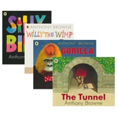 名家绘本 Browne 英语绘本故事 傻傻 亲子阅读 安东尼·布朗 英文原版 图画故事 Anthony 大猩 比利 进口儿童图书