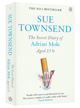 The Secret Diary of Adrian Mole, Aged 13¾ Sue Townsend 少年阿莫的秘密日记 章节小说 英文原版进口儿童图书