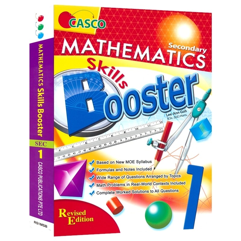 Casco Mathematics Skills Booster Secondary 1  新加坡数学学习宝典 初中数学技巧练习 2020 修订版 英文教辅英文原版进口图书