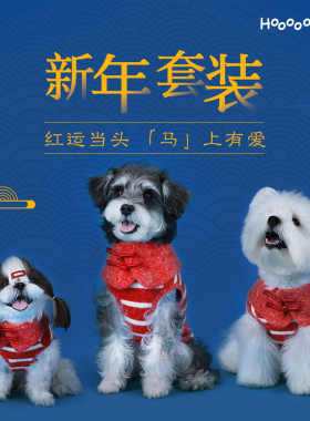 【新年限定新品】狗狗新年套装新年氛围礼物室内户外舒适柔软