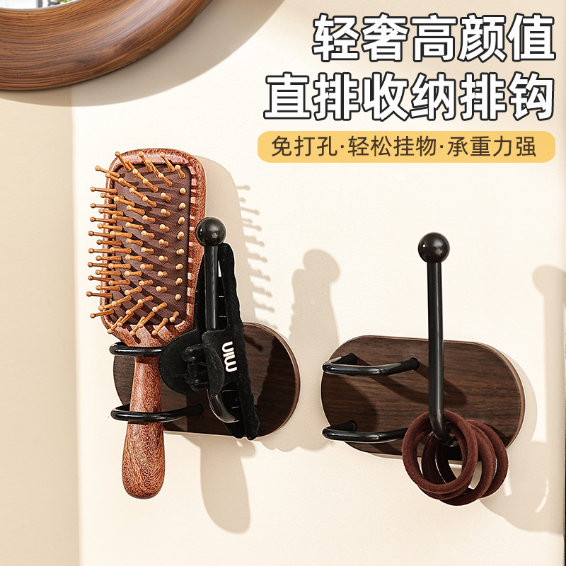 中古风发饰收纳架原木风发圈挂钩