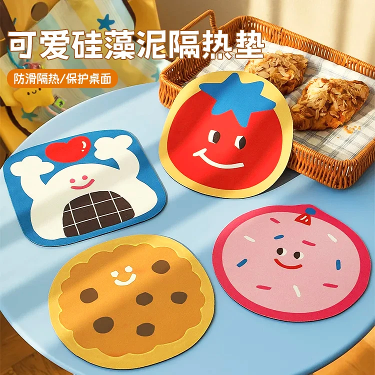 可爱硅藻泥隔热垫卡通厨房