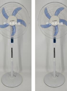 工厂直供18寸落地扇蓝色摇头落地扇家用商用外贸5叶落地扇