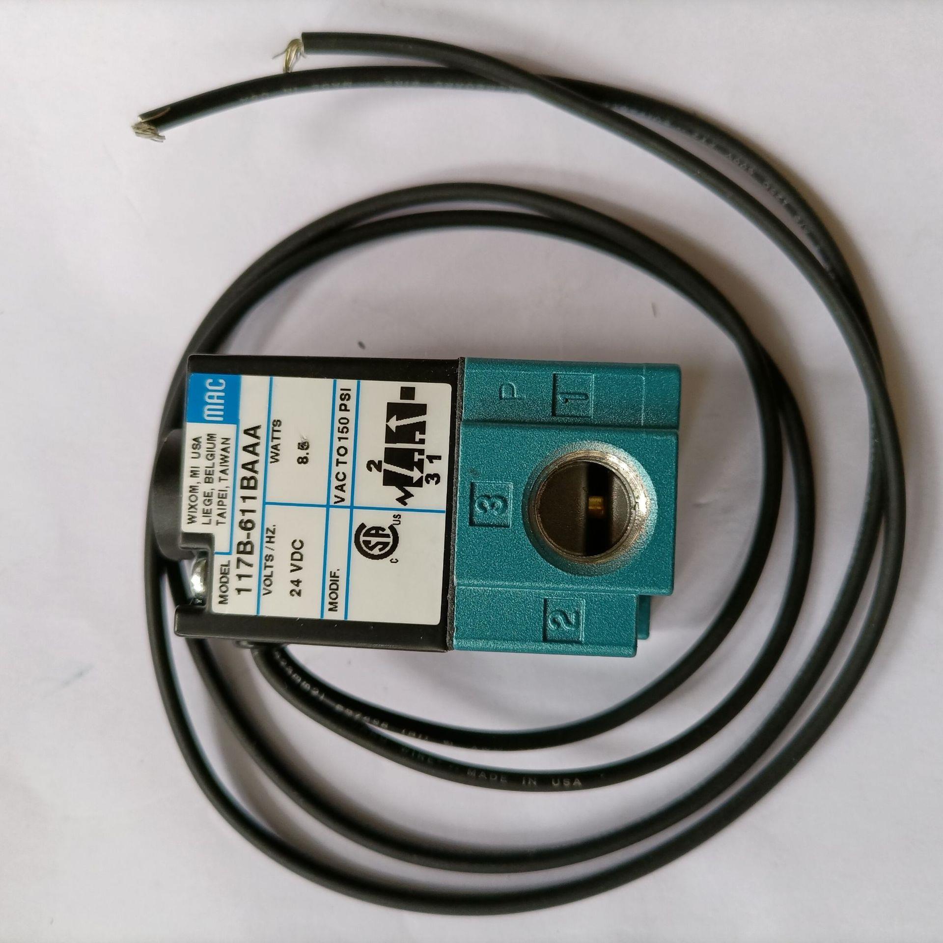 美国MAC电磁阀117B-611BAAA 直动式二位三通管接式