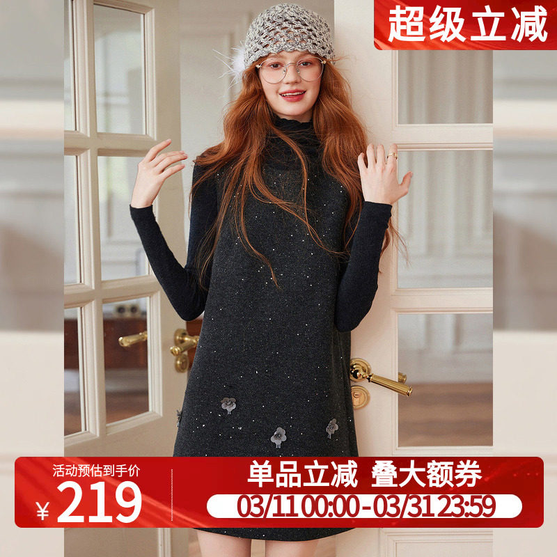 白鹿语法式名媛背心裙2025秋冬新款气质显瘦减龄小个子无袖连衣裙