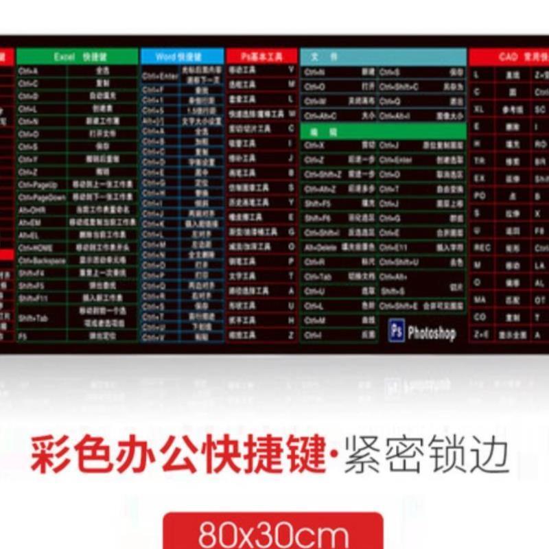 vscode程序员win10 mac快捷键dos linux命令大长鼠标垫桌垫MS SQL