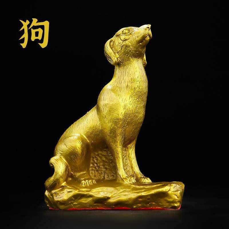 铜十二生肖摆件金鼠牛虎兔龙蛇马羊猴鸡狗猪纯黄铜家居风水招财,家居饰品,装饰摆件,淘宝优惠券,粉丝福利购,淘宝优惠卷