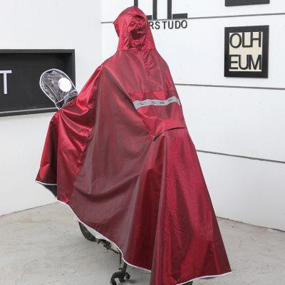 正招电动电瓶摩托车双人提花雨衣男女加大加厚长款全身防暴雨雨披