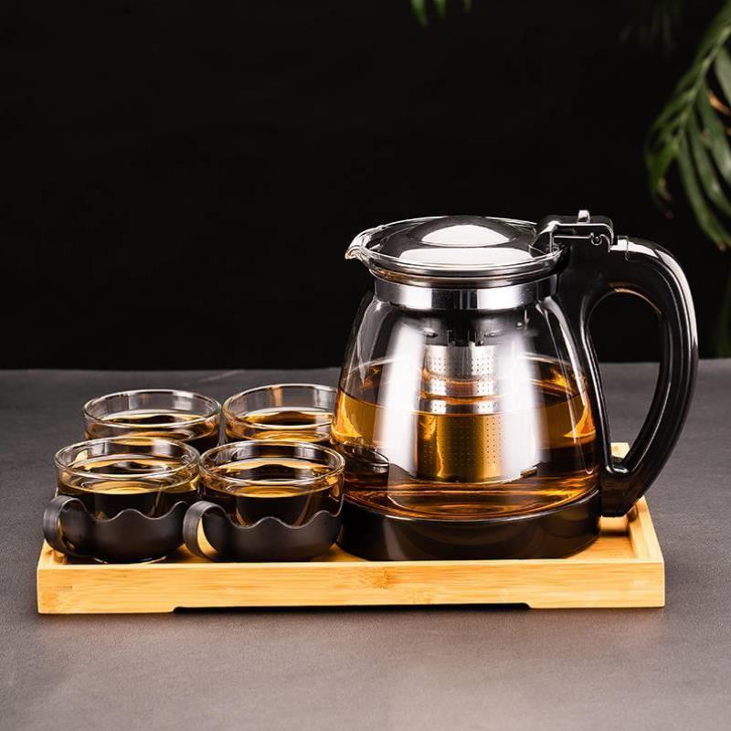 泡茶壶大容量家用水壶玻璃茶水分离冲茶器过滤茶壶耐高温茶具套装