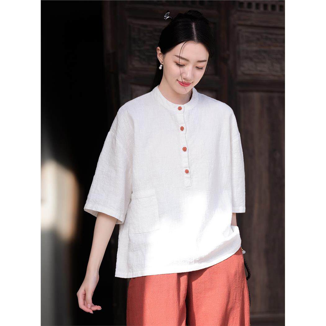 棉麻女装新品2026复古国