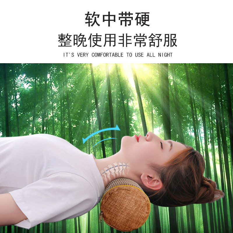 颈椎枕头护颈椎助睡眠睡觉专用凉枕保健决明子护颈枕圆柱劲椎夏季