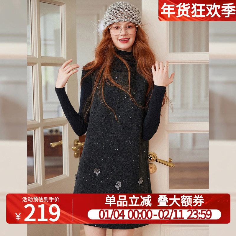 白鹿语法式名媛背心裙2025秋冬新款气质显瘦减龄小个子无袖连衣裙