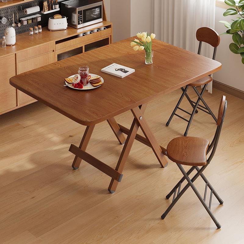 可折叠桌子餐桌家用宿舍吃饭摆地摊长方形圆桌小户型便携简易户外