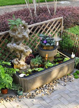 田园假山喷泉阳台造景循环户外庭院流水景观鱼池摆件布置装饰入户