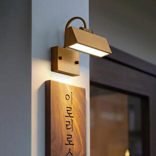 户外防水壁灯室外复古别墅门头柱子庭院外墙灯门店门牌led长条灯