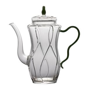 仿古玻璃仕女执壶耐高温玻璃泡茶壶小绿茶壶电陶炉煮茶烧水壶 中式
