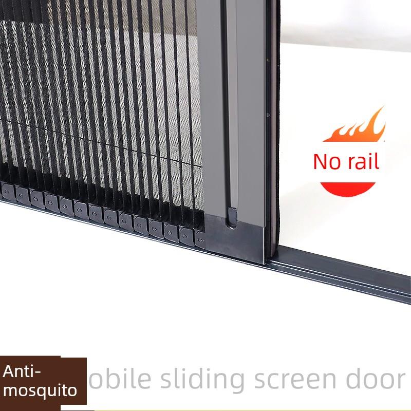 防蚊铝合金推拉折叠纱窗免打孔纱门自安装隐形纱窗厨房阳台家庭门