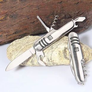 德国DOUBLEDELI户外工具实用多功能小刀5功能军刀瑞士刀多功能刀