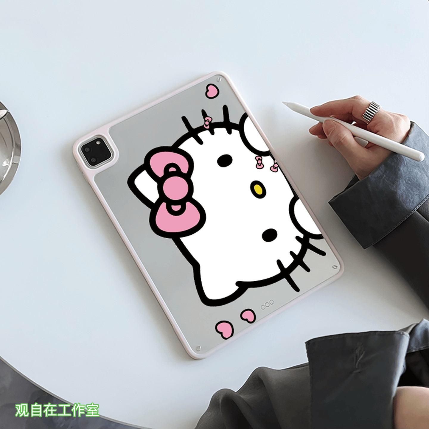 苹果iPad防弯亚克力猫咪保护壳图片