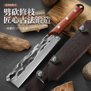 德国进口龙泉砍柴刀户外柴刀手工锻打锰钢砍树刀劈柴刀丛林开路刀