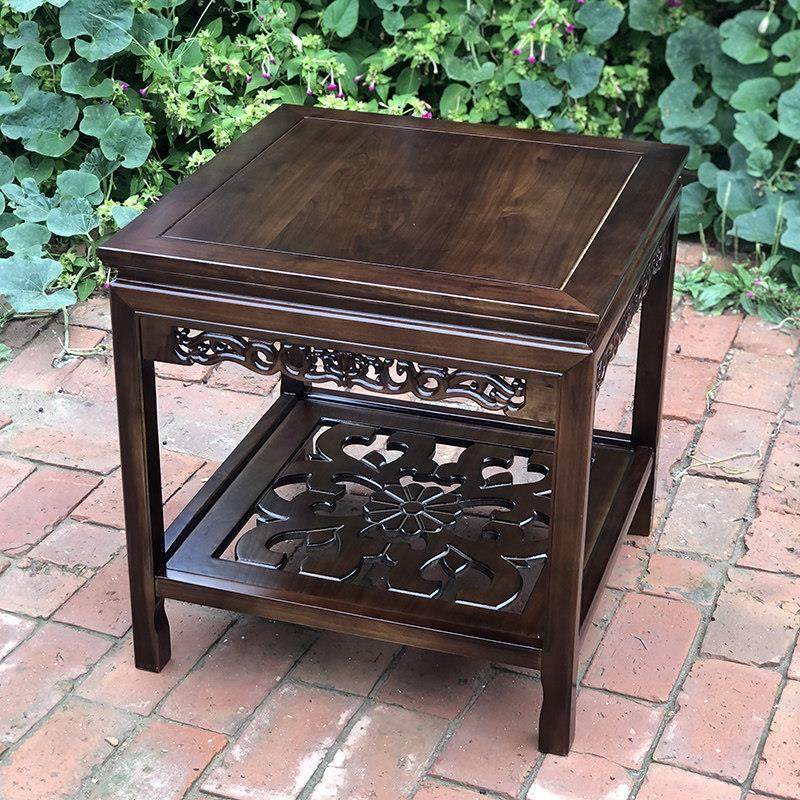 中式正方形实木边桌榆木客厅四方小茶几边柜花架简约沙发边几角几,住宅家具,角几/边几,淘宝优惠券,粉丝福利购,淘宝优惠卷