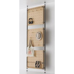 顶天立地铝型材洞洞板收纳架衣帽架入户玄关挂衣架门后极窄置物架