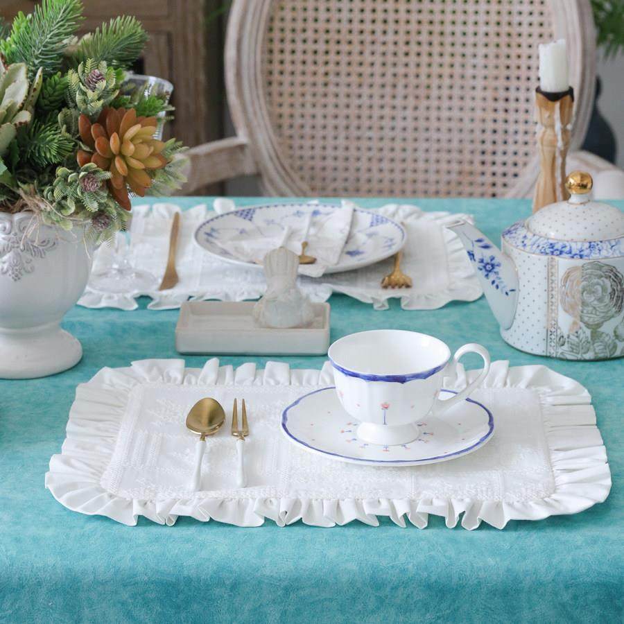 MISS PEONY防水餐垫棉麻布艺公主风北欧美法式隔热长方形盘子桌垫,居家布艺,餐垫,淘宝优惠券,粉丝福利购,淘宝优惠卷