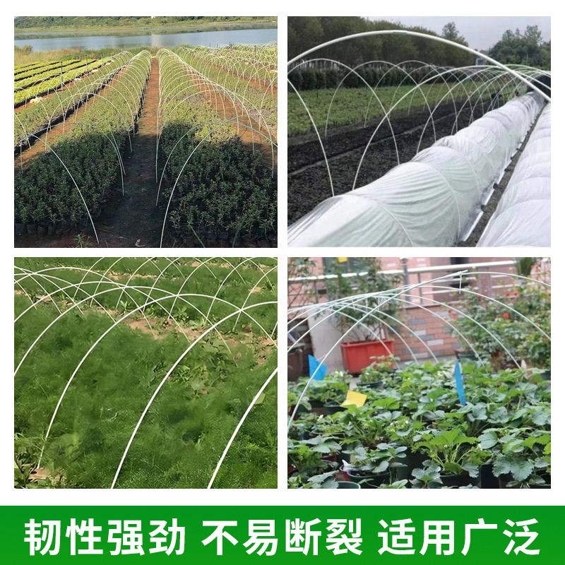 热销玻璃纤维杆拱棚新型圆杆遮阳架杆拱棚支架草莓拱棚蔬菜西瓜保