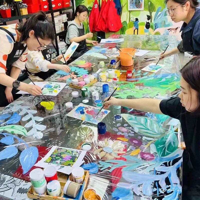 热销绘画PVC透明膜胶片透明塑料薄膜美术画画挂片挂布环创丙烯涂