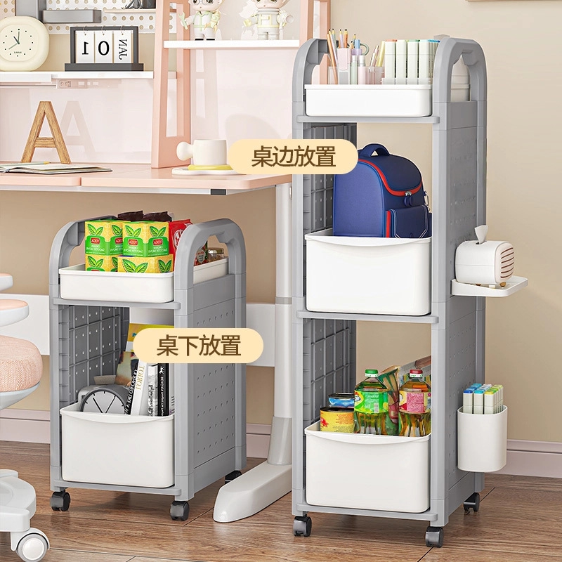 书包置物架落地多层可移动收纳收纳小架抽屉式书本书架小推车家用
