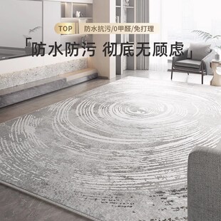 轻奢高级免洗可H擦防水全铺床边家用卧室地垫 地毯客厅2024新款