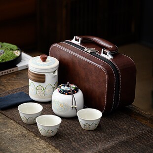 旅行茶具便携式 户外快客杯节日商务礼品赠送 功夫n茶具套装 日式