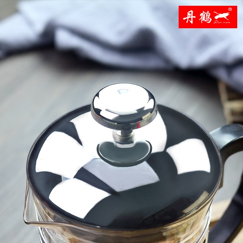 不锈钢玻璃法压壶手冲咖啡壶法式咖啡壶细N密滤网冲茶器玻璃茶壶