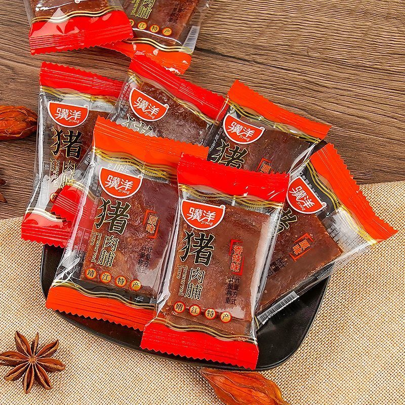 骥洋猪肉脯靖江特产散装独立小包装原味香辣味厚切猪肉干休闲食品