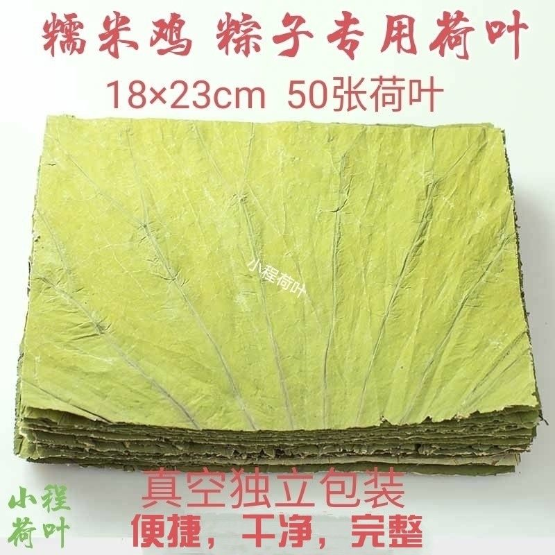 糯米鸡粽子专用荷叶18*23cm50张干荷叶微山湖天然新鲜方形荷叶片