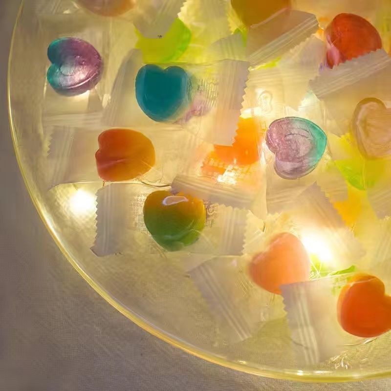 爱心水果硬糖果高颜值星星糖果随身携带喜糖果年货小零食批发