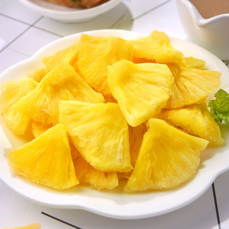 菠萝干净重一斤批发凤梨干网红休闲小零食水果干散装500g果脯干果