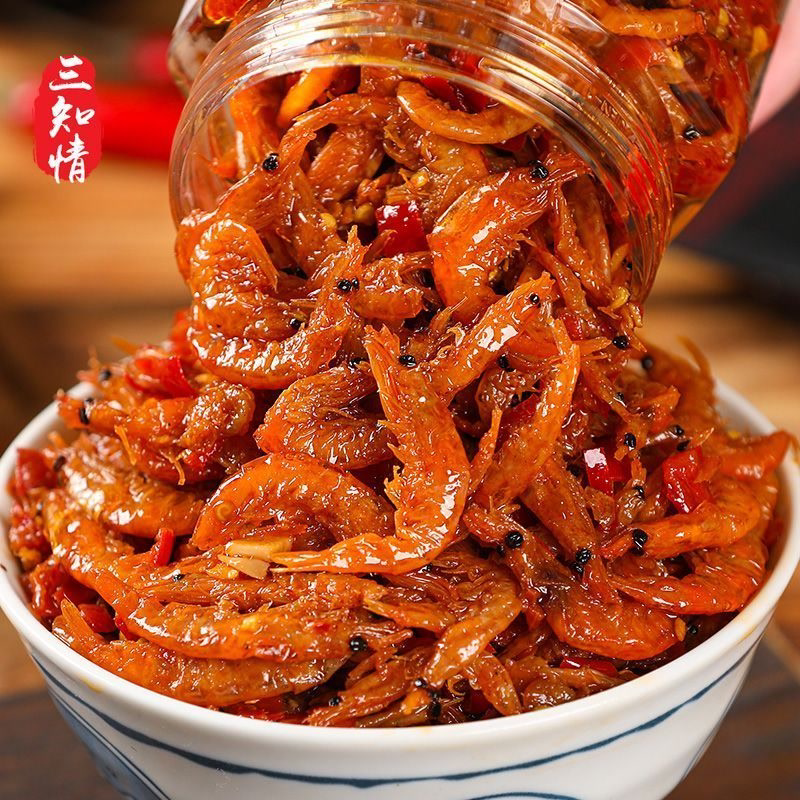 香辣磷虾南极磷虾肉虾仁淡干磷虾米即食下饭菜小海鲜熟食网红零食