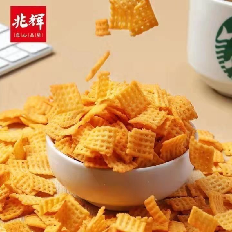 兆辉蒸米休闲花椒锅巴混装零食小包装解馋孜然酱香麻辣整箱