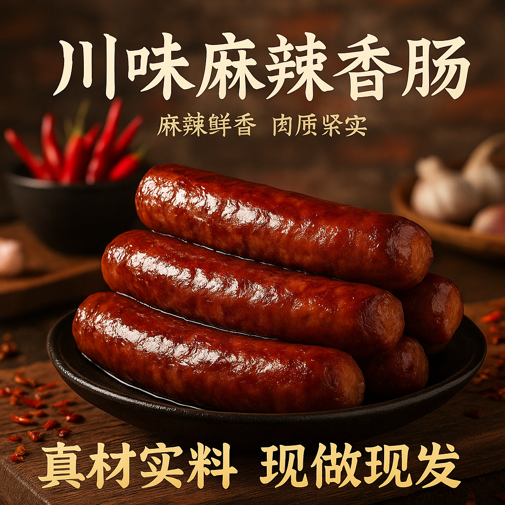 川渝麻辣香肠川味麻辣熏肠风干肠蜡肠肉香肠农家自制正宗麻辣香肠