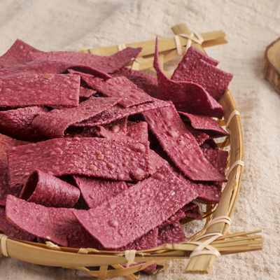 薯大爷不外加糖沙炒紫薯干脆非油炸紫薯片自制炒紫薯脆零食