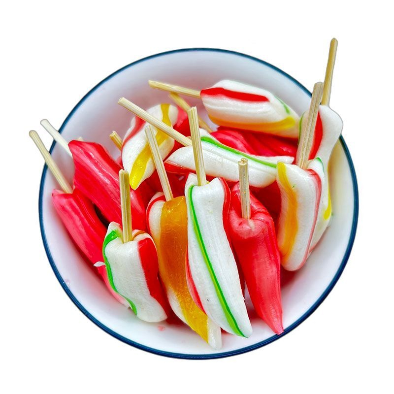 安徽安庆怀宁特产辣椒糖七彩糖手工棒棒糖麦芽糖果儿时怀旧小零食